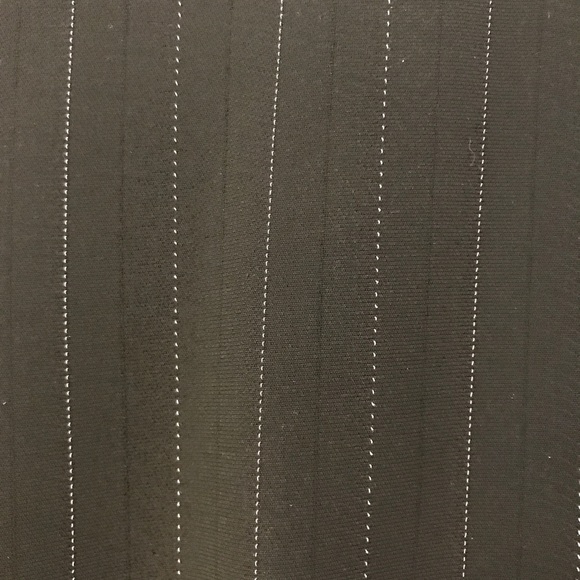 Ann Taylor Black pinstripe slacks size 4p - Picture 3 of 7